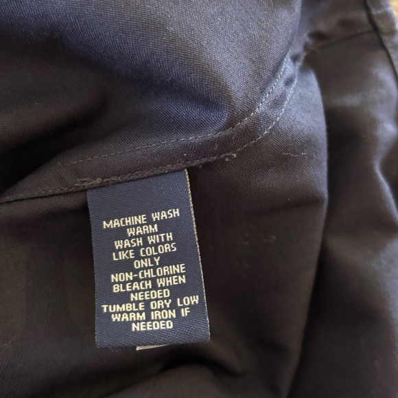 NWT Chaps Women's Navy SZ S Button Down Roll Tab Sleeve Shirt Top Blouse - Picture 10 of 10